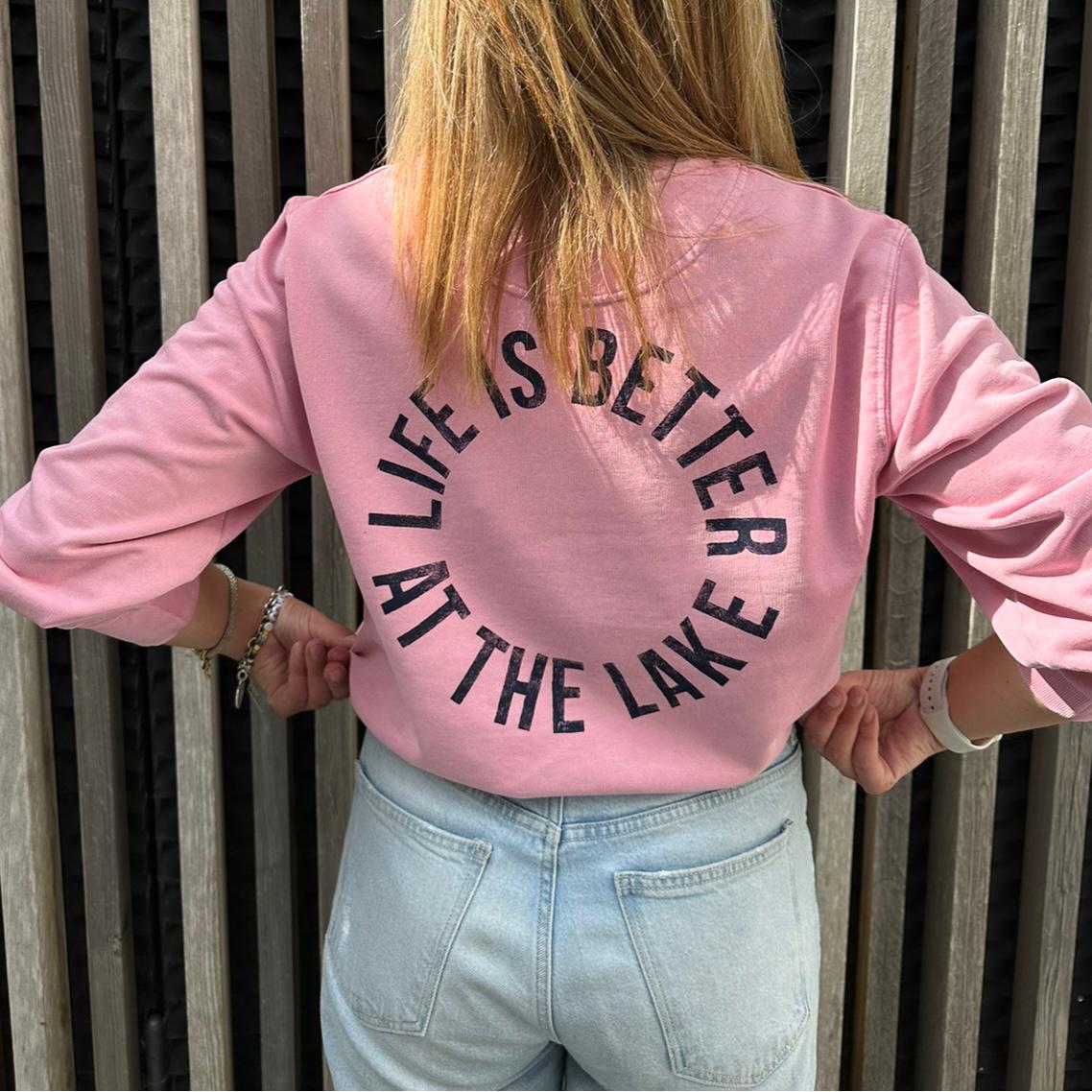 LIFE IS BETTER SWEATSHIRT – Vintage Bubble Gum-Blau