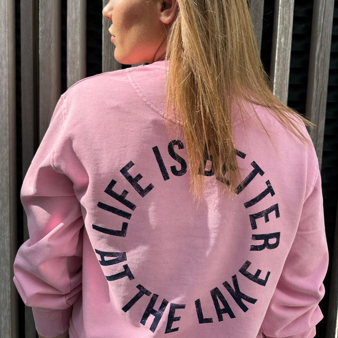 LIFE IS BETTER SWEATSHIRT – Vintage Bubble Gum-Blau